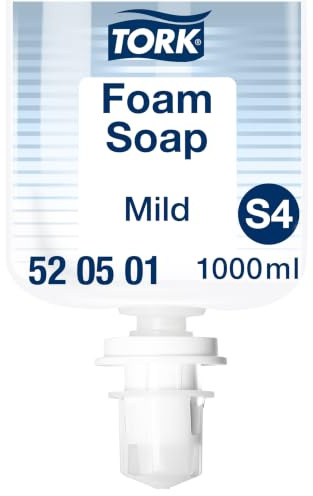 Tork Savon mousse Mains - Senteur douce S4, réduit la consommation, 6 x 1000 ml, 520501