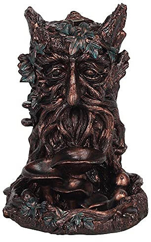 Unique Bronze Tree Man Backflow Incense Burner - 18cm x 13cm (1 Pc.) - Eye-Catching Design - Enhance Relaxation & Meditation - Ideal for Artistic Home Decor