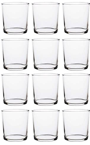 AC - Pack de 12 Vasos Modelo Pinta - Fabricación en Cristal Resistente - Apto para lavavajillas - 35,5 cl - 12 Unidades