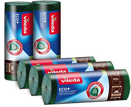 Vileda Sac à ordures, Vert, Petit