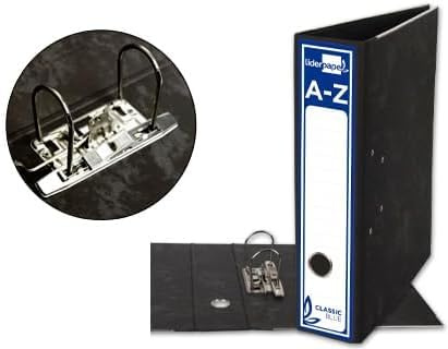 C&P PACK ARCHIVADOR A4 JASPEADO NEGRO CON CAJA (10 UDS)