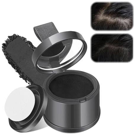 VIDSTW Polvere per Capelli Hairline Powder Mascara Volumizzante per Uomo e Femmina - Ritocco Perfetto Attaccatura dei Capelli (Nero)