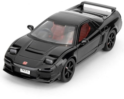 1/32 Double Door Honda First Generation NXS Model Car, Alloy Die-casting Toy Car, Collectible Toy Model Car, Gift for Kids, Pullback Car with Sound and Light (black）