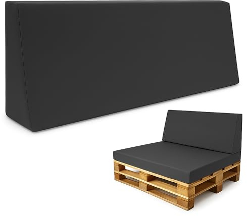 Amazinggirl Cojines para palets Espuma Exterior en Jardin Asiento Cojín de Respaldo 120x40 cm - Cojín por Palet o Cojin jardín por Banco terraza balcón y Patio Grafito