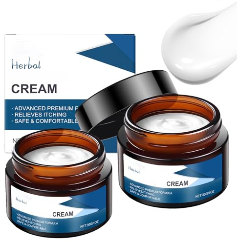 Herbal Cream,2PCS Athletes Foot Cream,Skin Cream,Absorb Quickly & Lightweight Texutre,Relidt Itch Skin & Soothing,Natural Jock Itch Cream