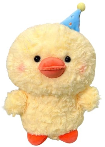 EduPlayte Süßes Tier Plüschen Spielzeug, Kuscheltier Samt Ente 25 cm, PlüSchtier Gans Spielzeug Einfache Dekoration Wurfkissen Stofftier, Flauschiger Stofftier zum Spielen，für Kinder und Baby