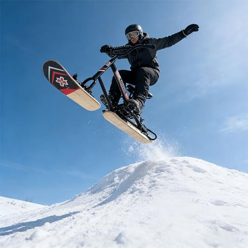 Lakenbroade Motoneige/Ski de Pointe – Motoneige pour Adultes (modèle 2026) avec Direction à 360° et Cadre Triple en Aluminium, capacité de Charge de 150 kg