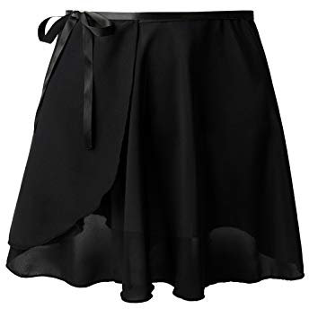 Tancefair Ballettrock Mädchen Wickelrock Tanz Rock Chiffon Wickelrock mit Verstellbarer Taillenbindung für Mädchen und Damen