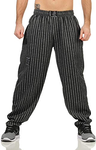 ZARMEXX, Pantaloni sportivi da uomo, lunghi, adatti per jogging, bodybuilding, palestra, sollevamento pesi e allenamento, grigio., S