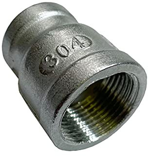 KANANA Manicotto con filettatura ridotta in acciaio inox, filettatura interna da 1/2 pollici a 3/8 pollici IG (Muffe07)