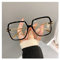 YITAIYUAN Lesebrille, Mode übergroße Square Eyewear, Anti-Blaue Licht, Retro- Metallrahmenbrille for Frauen, Computerbrillen (Color : +1.5, Size : Black)