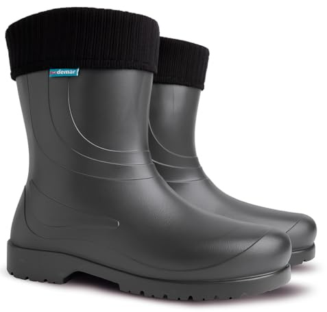 Agritrade AK Ladies Thermal Rain Boots Womens Lightweight EVA Durable Wellies Wellingtons LAURA -30C Sole Removable, Insulated (5 UK, Black, numeric_5)