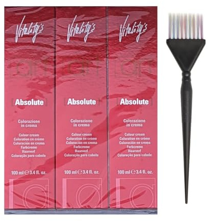 Vitality's Art Absolute Lot de 3 colorations pour cheveux 100 ml + pinceau spécial (10-0)