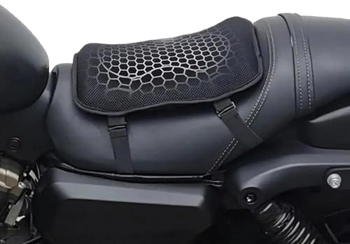 ZHSDMB Gel Asiento Moto para Yamaha Tenere 700 Rally Edition, Asiento Gel Panal de Abeja, Cojín de Gel Antideslizante para Asiento Transpirable, Absorbe los Golpes