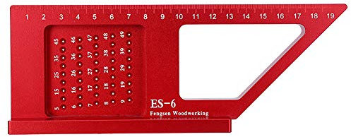 Regla para Carpintería, Herramienta de Marcado, Regla de Tope Tipo Cuadrado, Escuadra de Tope, Regla de Carpintero, Trazador de Carpintería, Herramienta Manual de Regla de