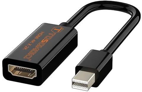 Tosomoki - Mini DisplayPort(Thunderbolt) to HDMI Adapter 4K@60Hz Thunderbolt to HDMI Adapter Compatible With MacBook Air 2010-2017, MacBook Pro 2010-2015,Mac Mini 2010-2014, Surface pro 1/2/3/4