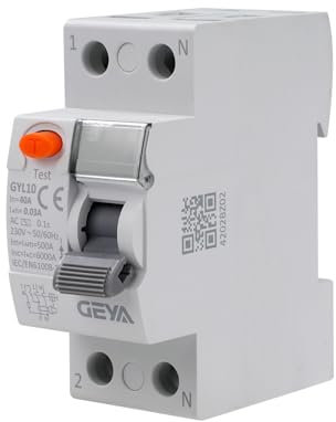 Disjoncteur différentiel 40A 30ma 2 broches Differentiel RCCB AC 220V Disjoncteurs électriques 2P 40A Disjoncteur GYL10-2P-40A-0,03A.