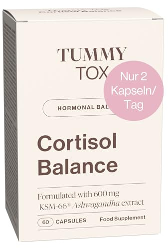Tummy Tox Cortisol Balance - Ashwagandha KSM-66 600 mg, 60 Gélules