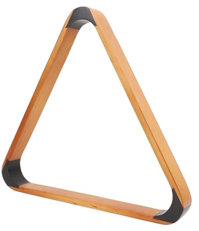 SUNGOOYUE Billard Ball Rack, Pool Ball Dreieck Rack Festkiefer Holz 57,2 Mm Schwarz für Englische Schicke Billard mit Verstärkten Abgerundeten Kanten