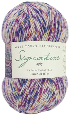 West Yorkshire Knitting Wool - Spinners Signature - 4 Ply - Sock Fingering British - 1244 Purple Emperor