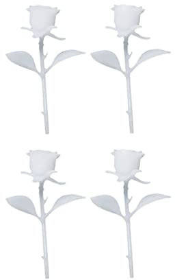 VALICLUD Mini Rose Ornament 3d Handmade Resin Rose Craft 35mm Crystal Epoxy Miniature Model Diy Home Decoration 4pcs Set