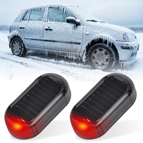 Vibbang 2 Pcs Anti freeze Electromagnetic Car Snow Removal Device, Electromagnetic Car Deicer, Solar Electromagnetic Car Defroster with Compact Style, Anti Freeze Device for Both Indoor Outdoor