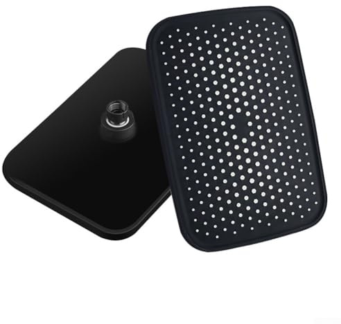 Besttoolifes Cabezal de ducha de montaje en techo con rociador superior y rotación de 360 grados para baño, material ABS resistente y para una fácil instalación para brazos estándar G 1/2 (negro)