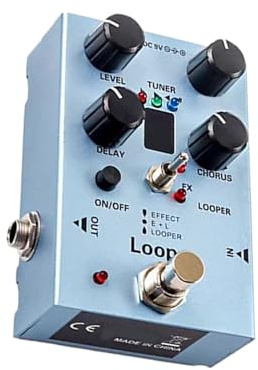 Procesador portátil de guitarra eléctrica combinado de 3 efectos, bucle de múltiples pedales para una mayor durabilidad
