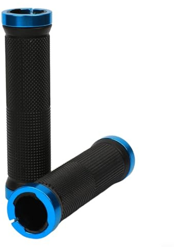 Cykelstyrhandtag av halkfritt gummi med låsbar design för mountainbikes, ergonomiska greppytor minskar handtrötthet under långa turer, väderbeständig yta för dig själv (blå)