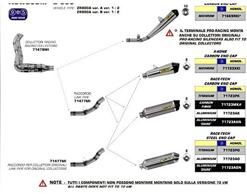 Auspuff Verbindungsrohr für original und Arrow Auspuffkrümmer ohne ABE