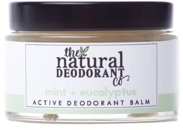 The Natural Deodorant Co, Active Deodorant Balm Mint & Eucalyptus 55g, Aluminium Free, Plastic Free, Extra Strength