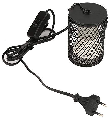 Tosuny 100W Wärmelampe für Reptilien, Infrarot Keramik Strahler Glühlampe Lampe für Schildkröten, Küken, Echsen, Schlangen(EU Schwarz)