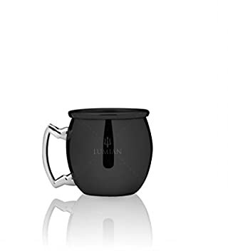 Lumian Luxury Bar Tools L0219 Mug Jigger Professionale, Acciaio Inox, Placcato Nero, 6 cl