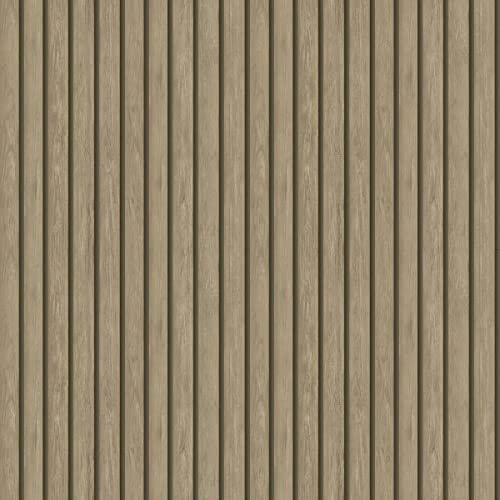 Holden Decor Papier Peint À Lattes De Bois Chêne Clair Holden 13132 - Marron