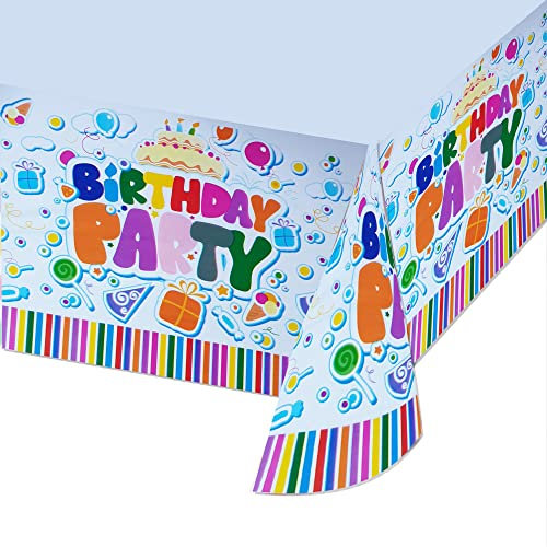 Tischdecke für Geburtstage, Dekoration für Geburtstage, Tischdecke für Babypartys, Candy Bar, Geburtstage (Happy Birthday)