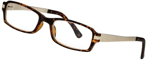 LEXXOO - Hochwertige Lesebrille in Gold +3,0 Dioptrien - Klare Sicht dank hochwertiger Gläser – Leichtes und modernes Design - Fertiglesebrille für angenehmes Lesen und Arbeiten