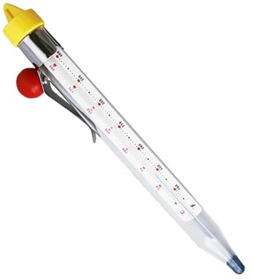ABOOFAN Thermomètre Alimentaire En Verre Pour Sirop Et Confiture, Fixation Clip, Thermomètre De Cuisson Précis Et Sécurisé, Outil Cuisine Pratique Pour Pâtisserie Et Préparation Sucrée