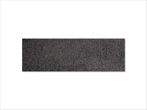 Keilbach Designprodukte – Fußmatte terrazza – 87 x 28 cm – 7 Farben – hochwertiger Schuhabstreifer – rutschfest, waschbar, dicht gewoben, Gute Schmutz- und Feuchtigkeitsaufnahme (Darkgrey)