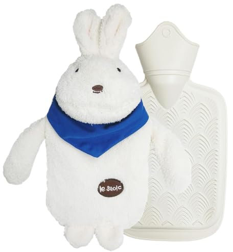 Bolsa Agua Caliente, Balsa de Agua Caliente con Térmica Suave de Peluche, Hot Water Bottle Segura, a Prueba de Fugas y Explosiones, Hombros y Abdomen, Invierno para Familia, Novia