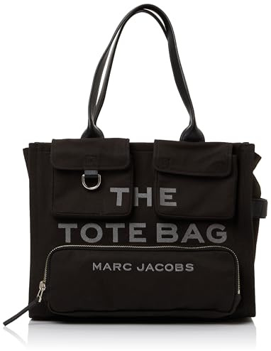 MARC JACOBS Women's The Large Tote Bag, Black/White, 42×16×34