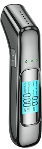 Breathalysers, Breathalyzer & Alcohol Tester Kits with 2nd Generation Asic Smart Chip Technology, Professional Breathalysers Portable Alcohol Tester with Digital Blue LCD Display for Euro Travel