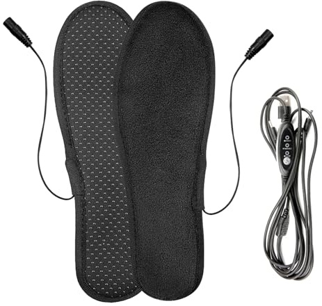 Semelles chauffantes USB courtes en peluche pour l'extérieur, lavables et électriques, chauffe-pieds rechargeables pour la randonnée, le ski, le camping
