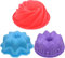 Aifuda Lot de 3 moules à gâteau en silicone en forme de tourbillon pour gâteaux et gâteaux à double fleur