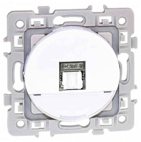 Prise RJ45 Cat6 Grade1 Square - TEL+INF UTP - 250V - Blanc