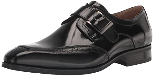 Stacy Adams Men's Garven Monk-Strap Loafer, Black, 7.5