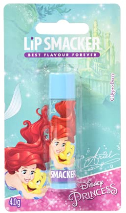 Lip Smacker - Disney Princess Collection - Burrocacao per Bambini - Lip Smacker Disney Ariel Balsamo Labbra Singolo - Gusto Frutti di Bosco