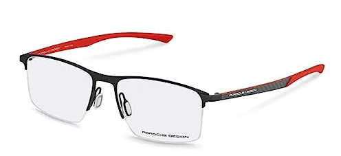 Porsche Design Unisex P8752 Sunglasses, A Black, Red, 55
