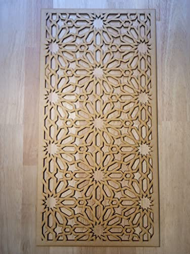 Georgian trellis Screen Radiator Cabinet wall Decorative Screening-grille- Perforated MDF panel (1200x600mm) 0042 (6mm thick MDF Primed White)