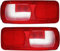 2 x Rücklichtglas Rückleuchtenglas Lichtscheibe Glas Rückleuchten Heckleuchten für DAF XF,DAF CF,DAF LF Anhänger LKW E-MARK Rot Weiß