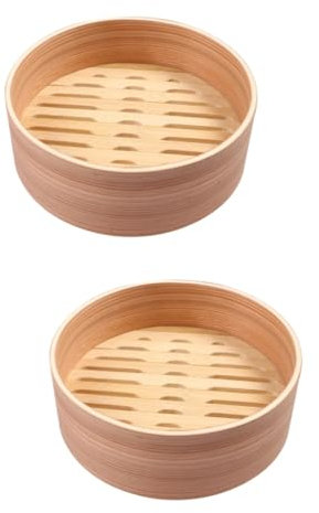 Cabilock 2 Pz piroscafo in legno di pino bianco vaporiera bamboo vaporiera in bamboo utensili da cucina in acciaio inossidabile vaporiere per alimenti pentola a vapore piroscafo di bambù